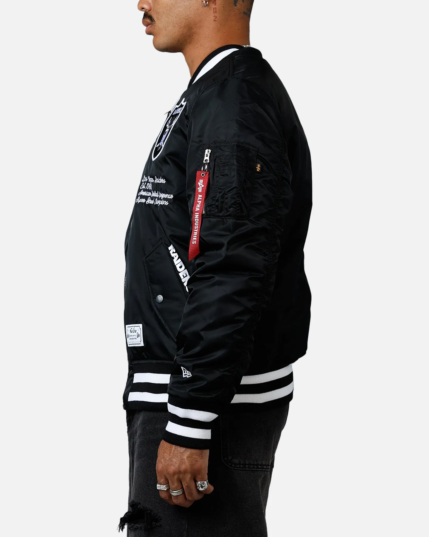 New Era X Alpha Series X NFL Las Vegas Raiders MA-1 Bomber Jacket Black sold by Culture Kings product image thumbnail 5