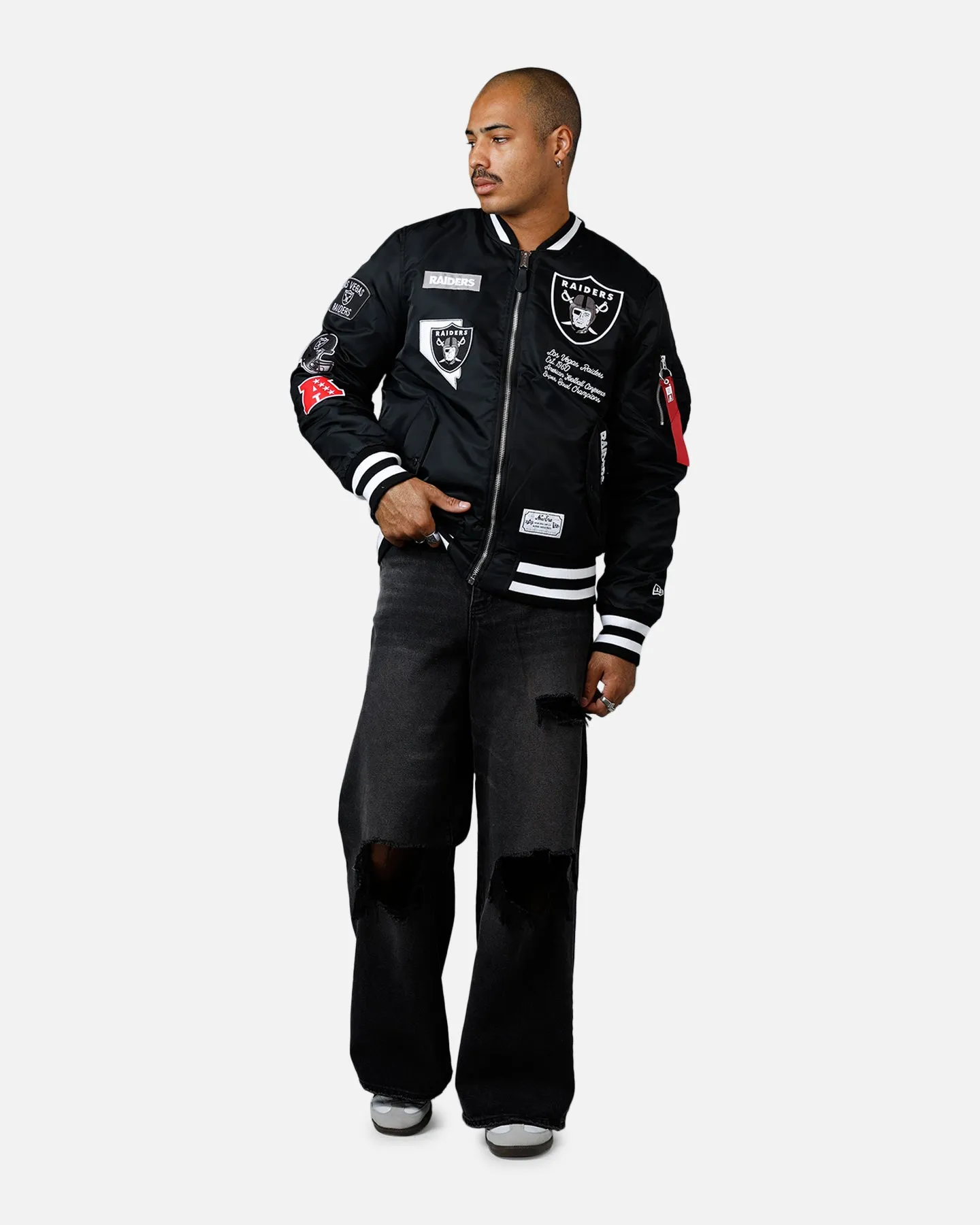 New Era X Alpha Series X NFL Las Vegas Raiders MA-1 Bomber Jacket Black sold by Culture Kings product image thumbnail 3