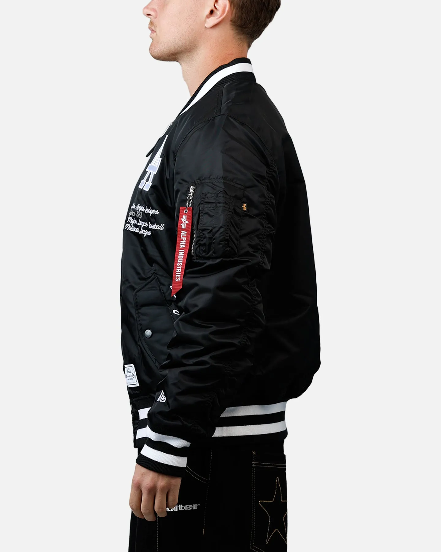 New Era X Alpha Series X MLB Los Angeles Dodgers MA-1 Bomber Jacket Black sold by Culture Kings product image thumbnail 5