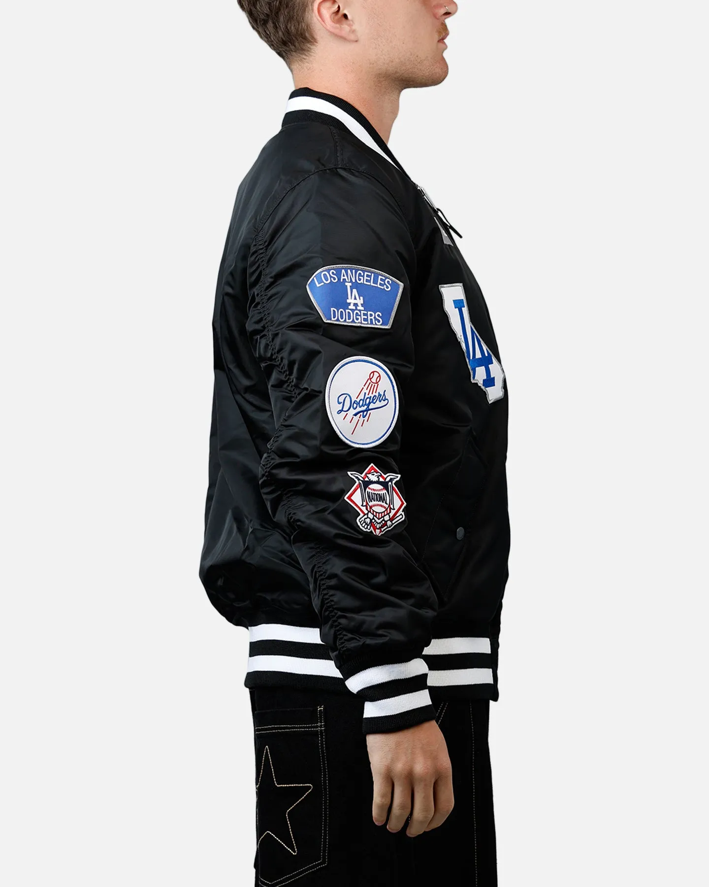 New Era X Alpha Series X MLB Los Angeles Dodgers MA-1 Bomber Jacket Black sold by Culture Kings product image thumbnail 4