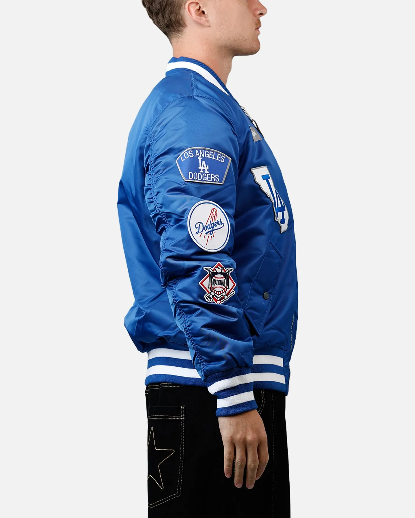 New Era X Alpha Series X MLB Los Angeles Dodgers MA-1 Bomber Jacket Dark Royal sold by Culture Kings product image thumbnail 4