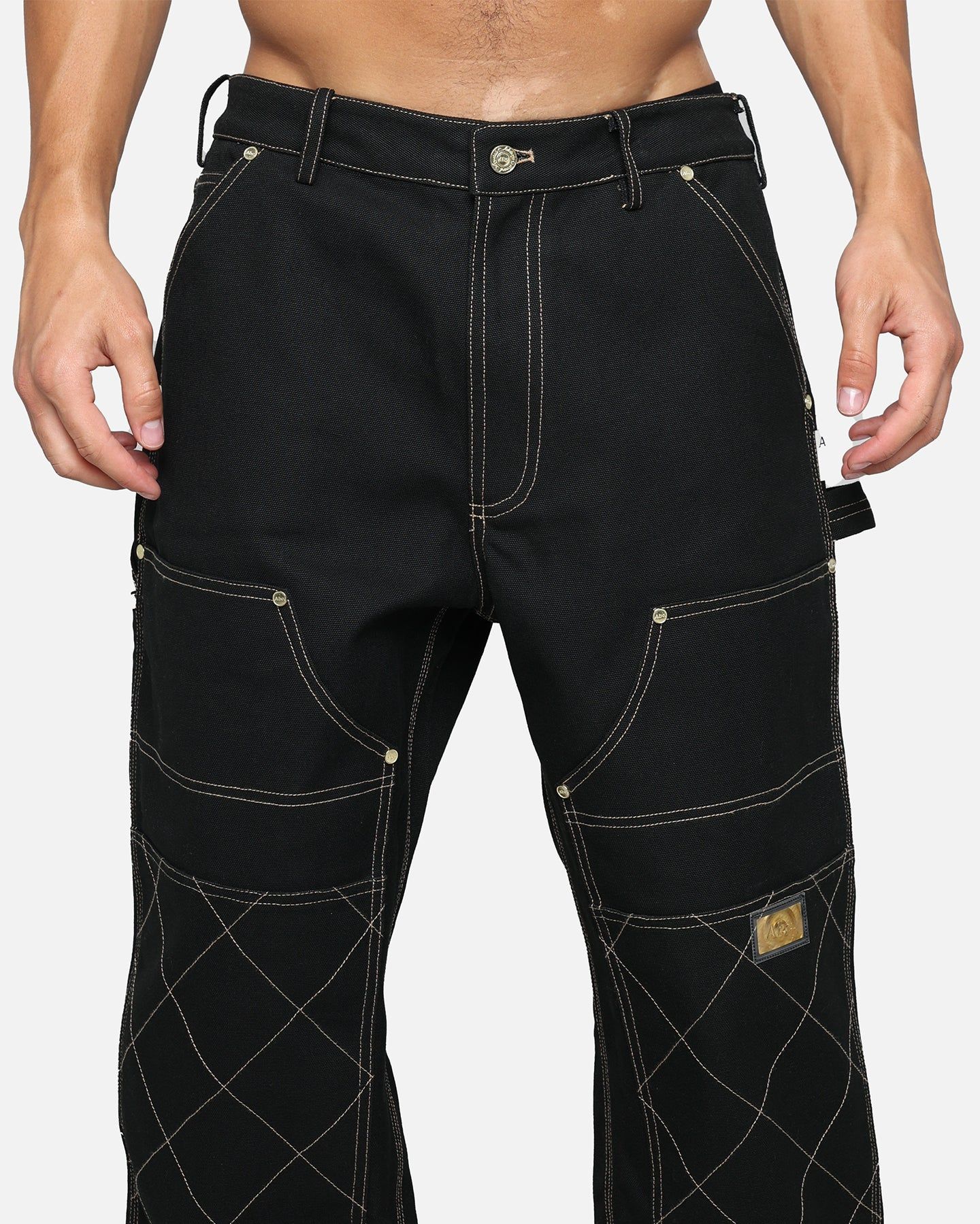 LHP advisory board crystals パンツ ベージュ M Advisory Board Crystals Diamond Stitch Double Knee Work Pant