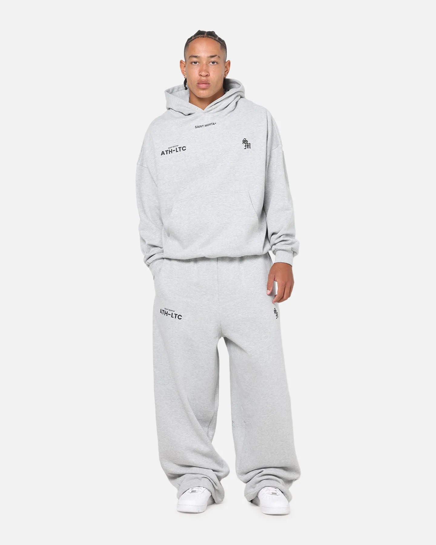 Saint Morta Athltc S2 Boxy Hoodie Grey Marle sold by Culture Kings product image thumbnail 2