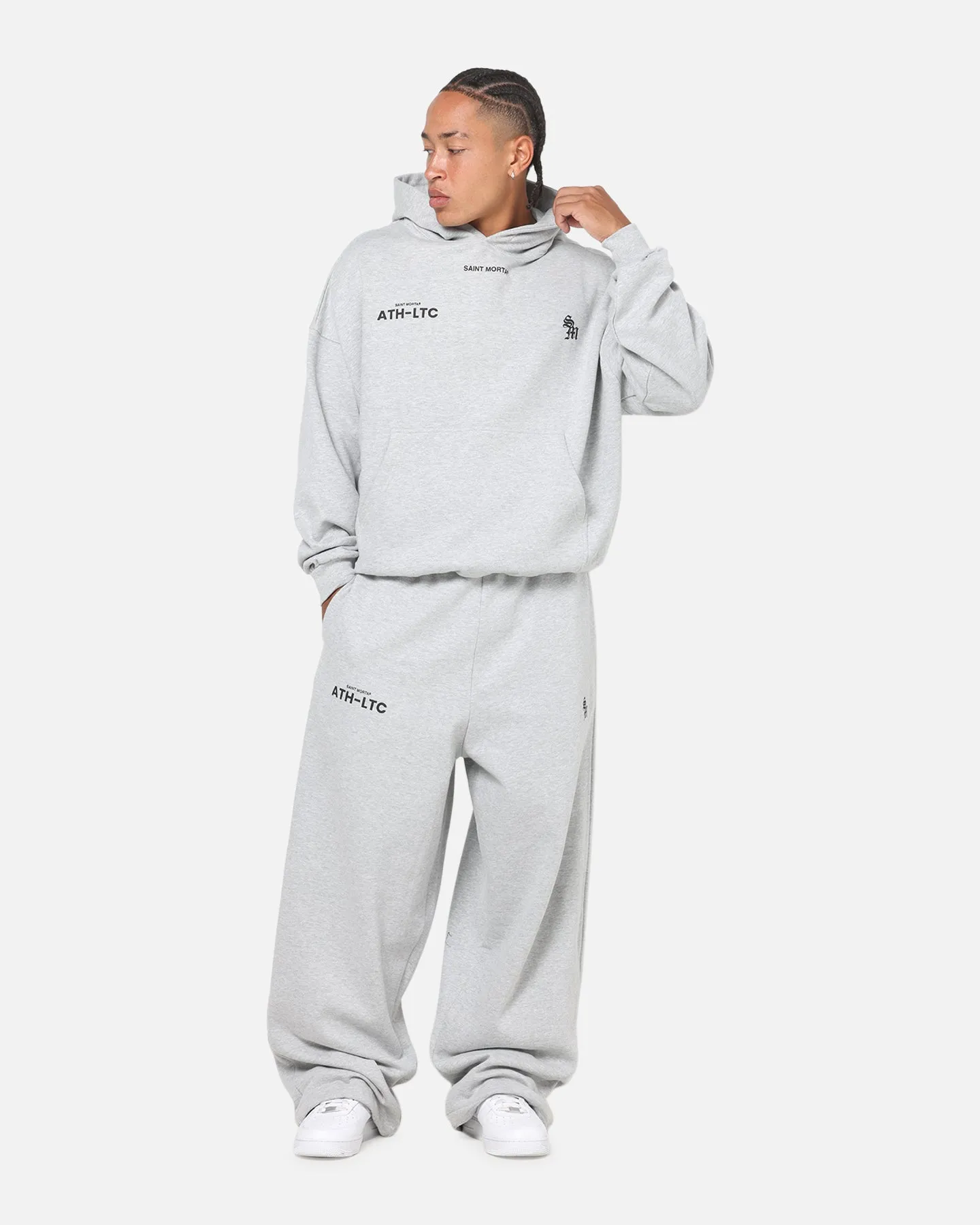 Saint Morta Athltc S2 Baggy Sweatpants Grey Marle sold by Culture Kings product image thumbnail 2
