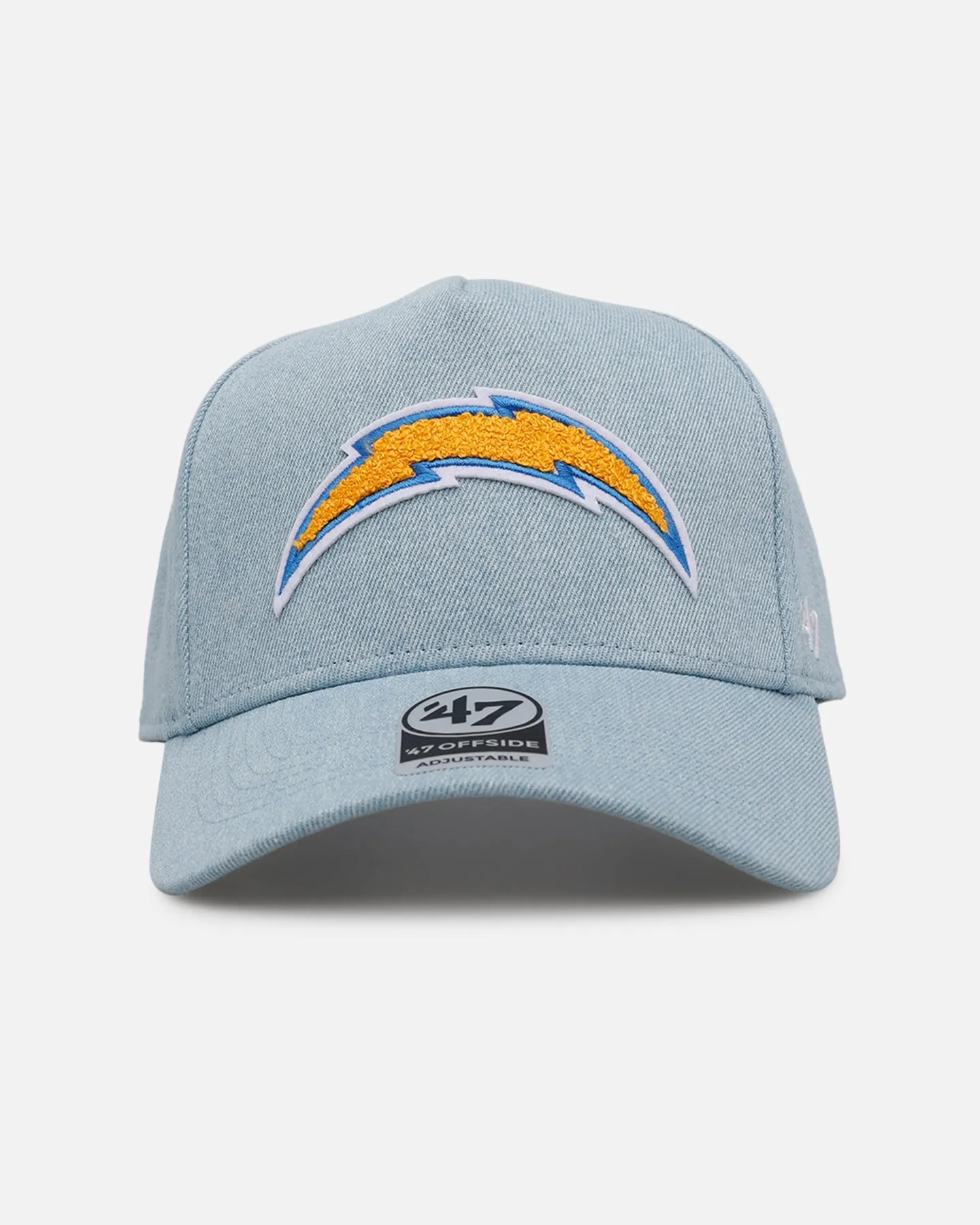 47 Brand Los Angeles Chargers 'Denim Chenille' 47 Offside Strapback Denim sold by Culture Kings