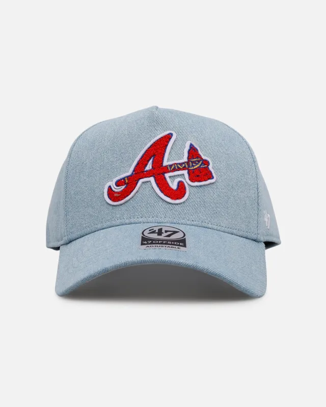 47 Brand Atlanta Braves 'Denim Chenille' 47 Offside Snapback Denim sold by Culture Kings
