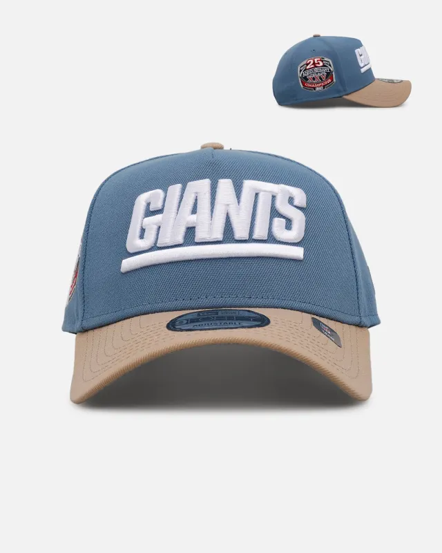 New Era New York Giants 'Easy Breezy' 9FORTY A-Frame Snapback Blue/Tan sold by Culture Kings