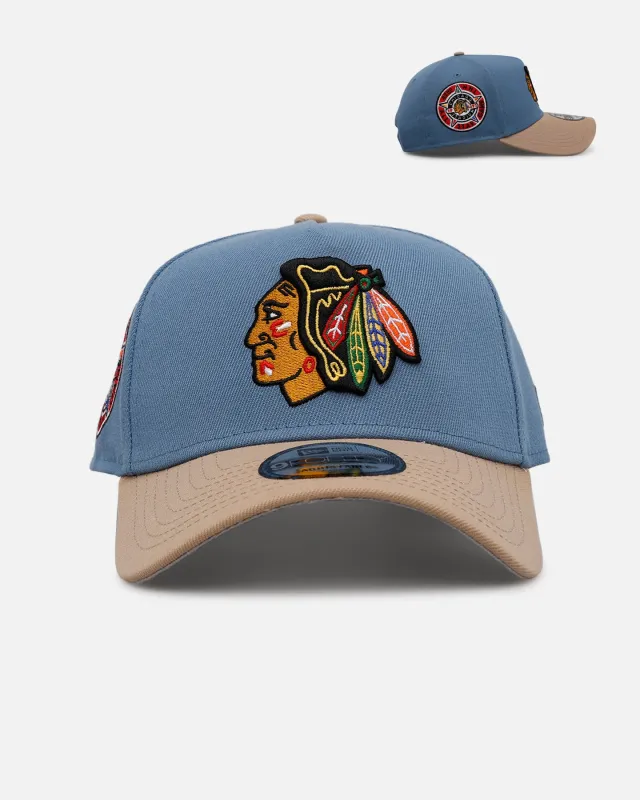 New Era Chicago Blackhawks 'Easy Breezy' 9FORTY A-Frame Snapback Blue/Tan sold by Culture Kings
