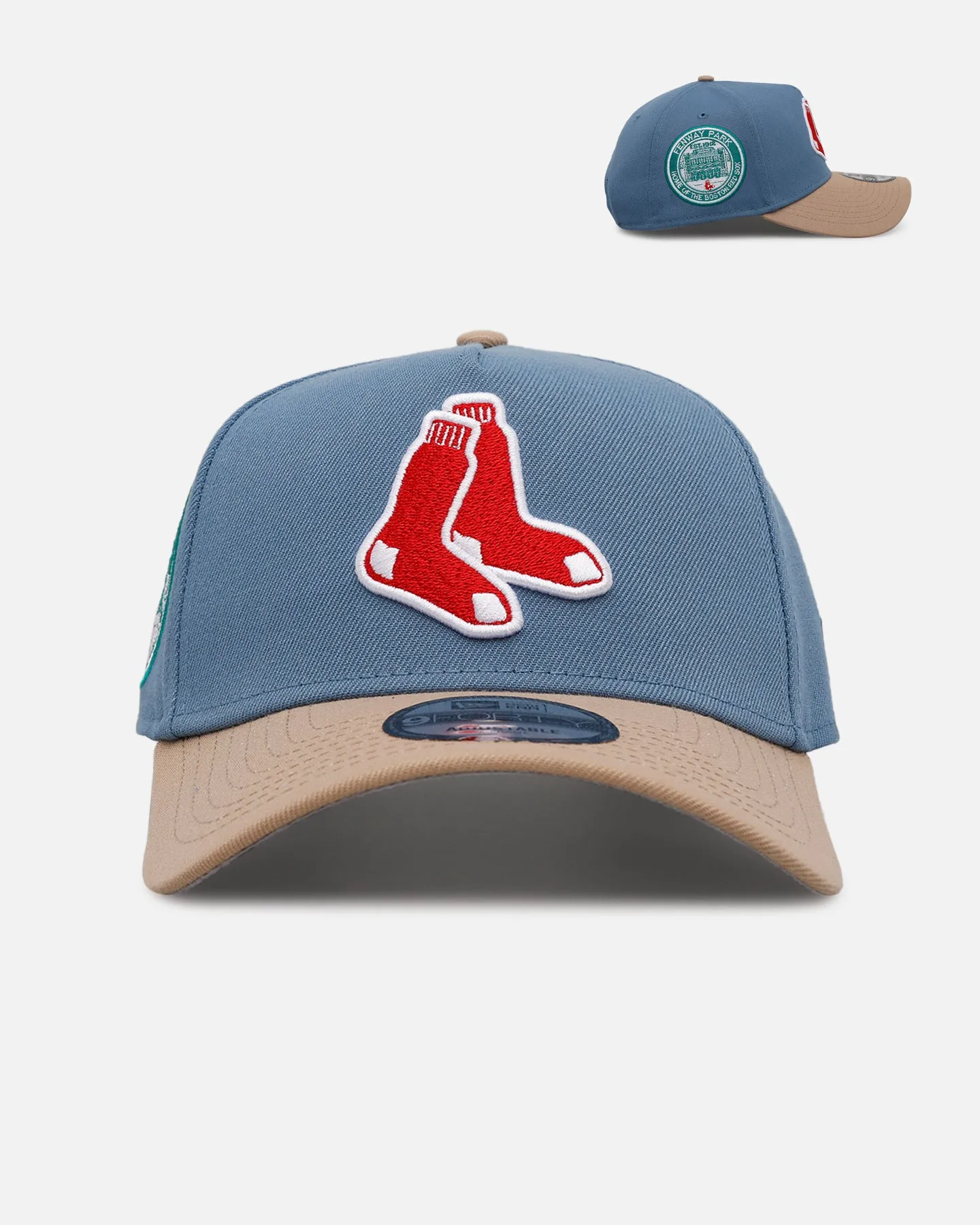 New Era Boston Red Sox 'Easy Breezy' 9FORTY A-Frame Snapback Blue/Tan sold by Culture Kings