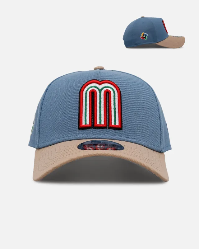 New Era Mexico National Baseball Team 'Easy Breezy' 9FORTY A-Frame Snapback Blue/Tan sold by Culture Kings