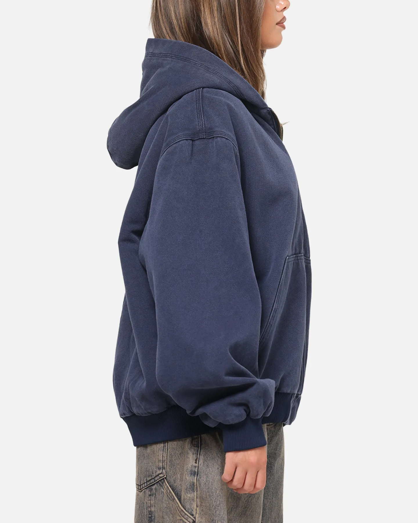 Carre Sherpa Lined Zip Hoodie Navy sold by Culture Kings product image thumbnail 4