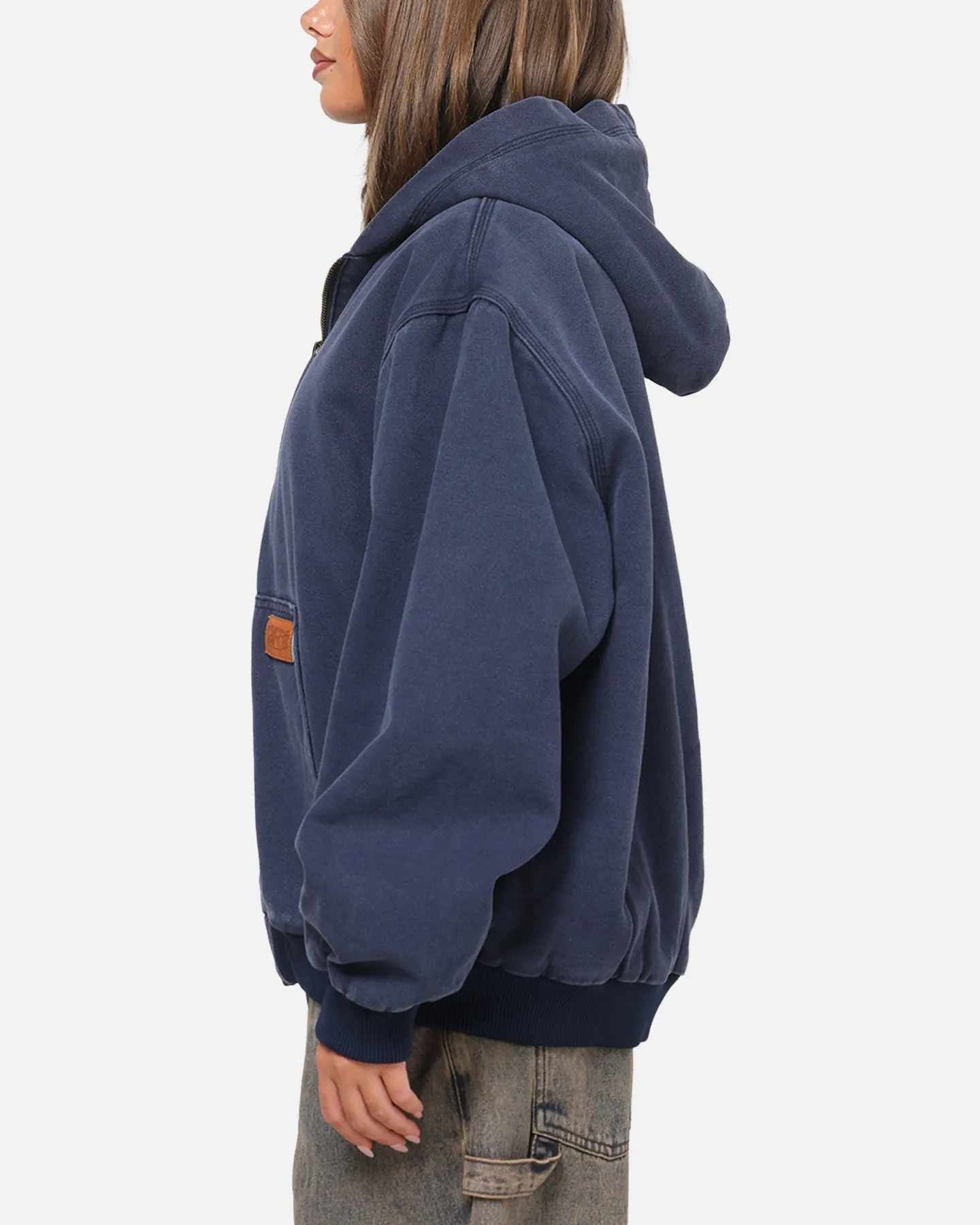 Carre Sherpa Lined Zip Hoodie Navy sold by Culture Kings product image thumbnail 5