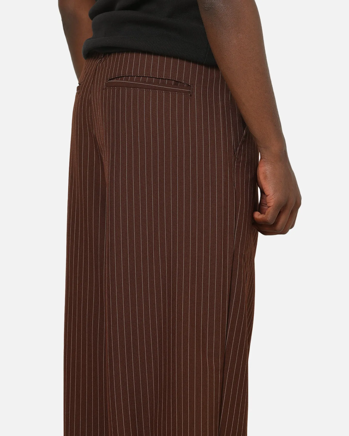 Carre Heritage Pleated Pants Brown Pinstripe sold by Culture Kings product image thumbnail 4