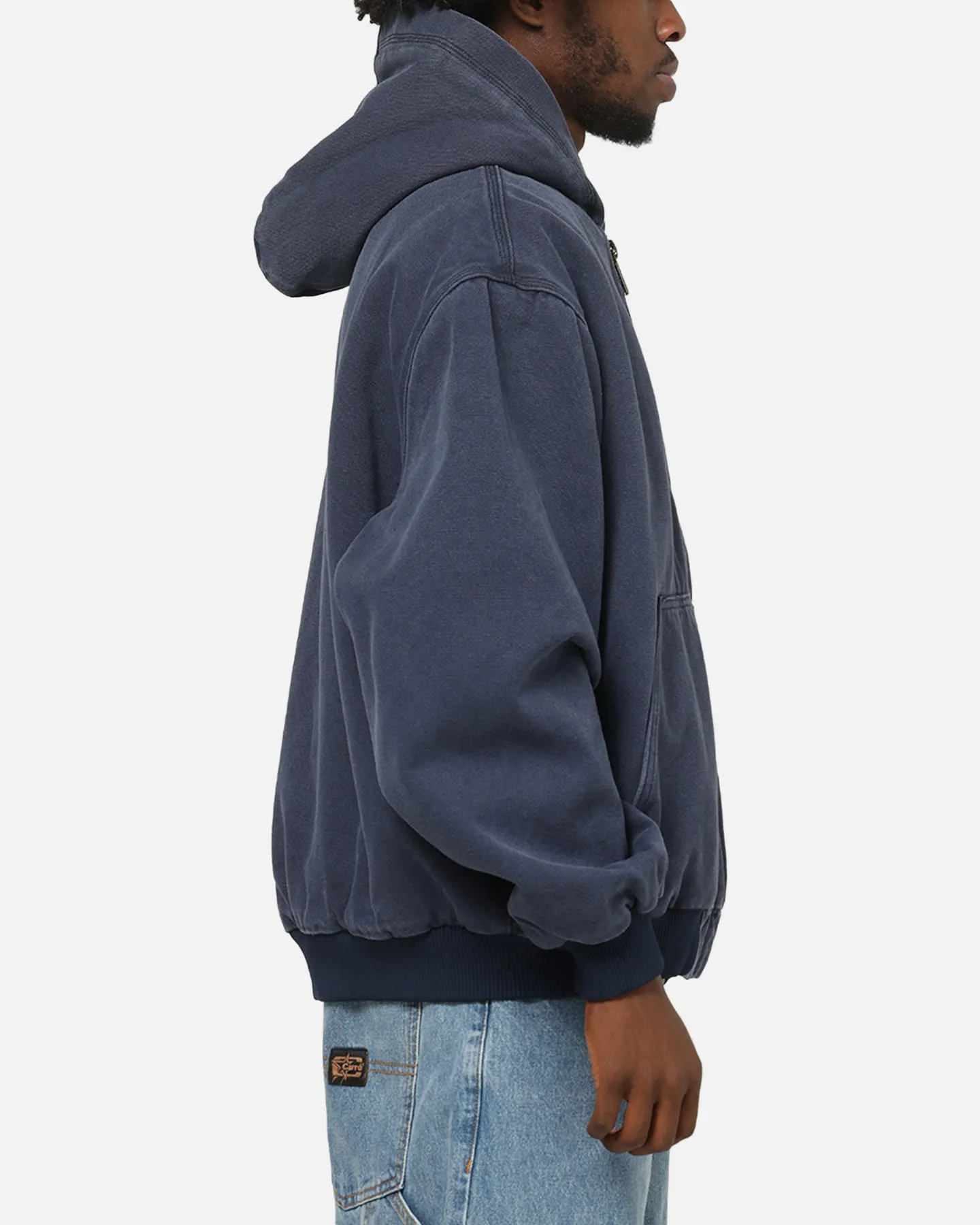 Carre Sherpa Lined Zip Hoodie Navy sold by Culture Kings product image thumbnail 4