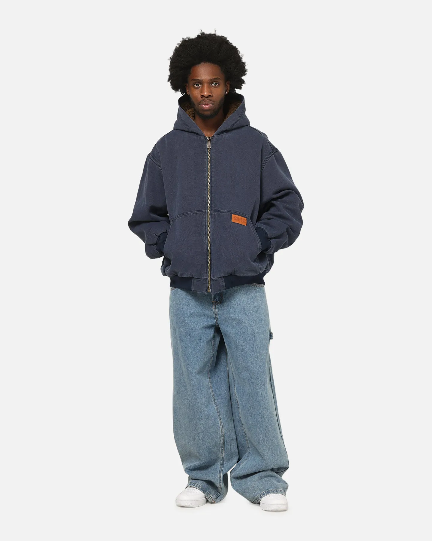 Carre Sherpa Lined Zip Hoodie Navy sold by Culture Kings product image thumbnail 2