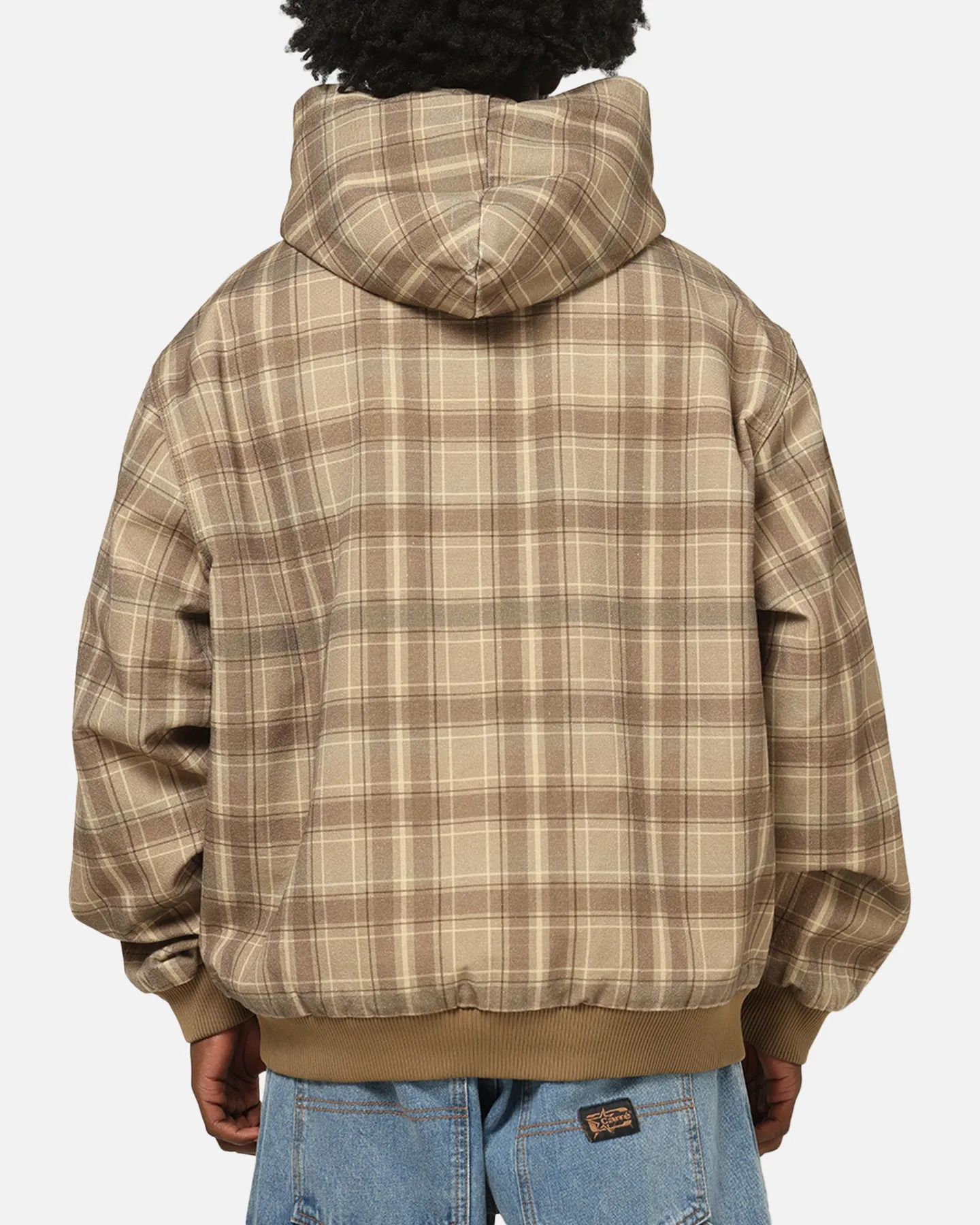 Carre Sherpa Lined Zip Hoodie Brown Plaid sold by Culture Kings product image thumbnail 3