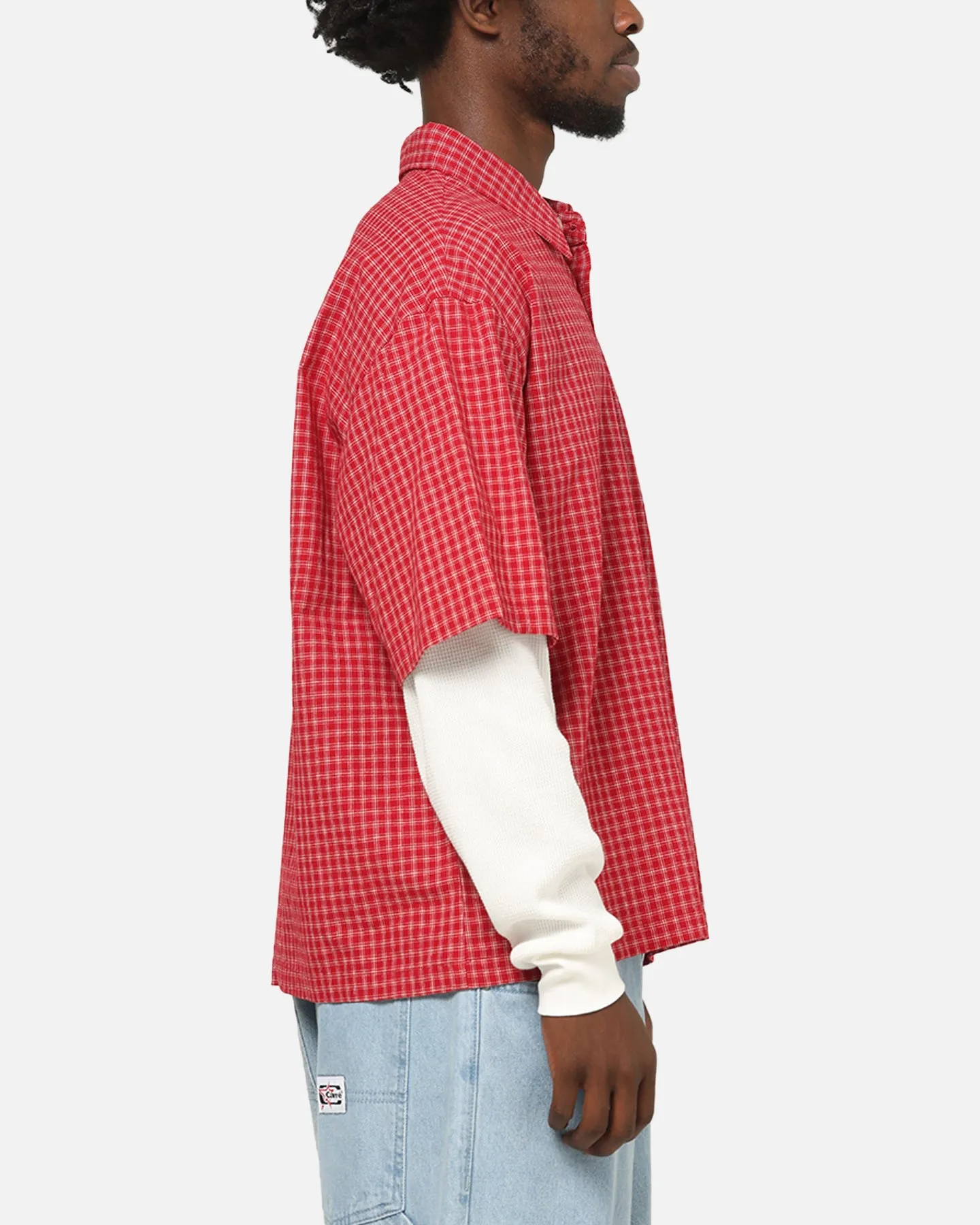 Carre Archive Layered Shirt Red Plaid sold by Culture Kings product image thumbnail 4