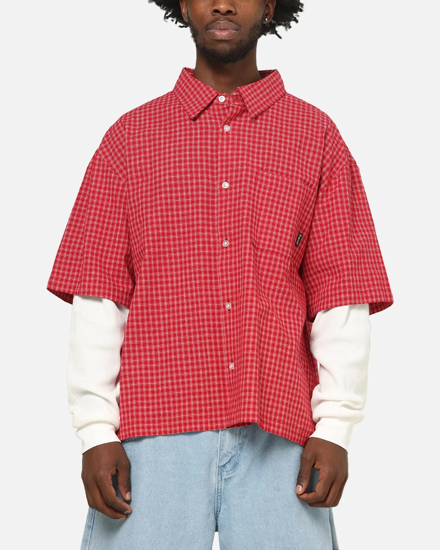 Carre Archive Layered Shirt Red Plaid sold by Culture Kings