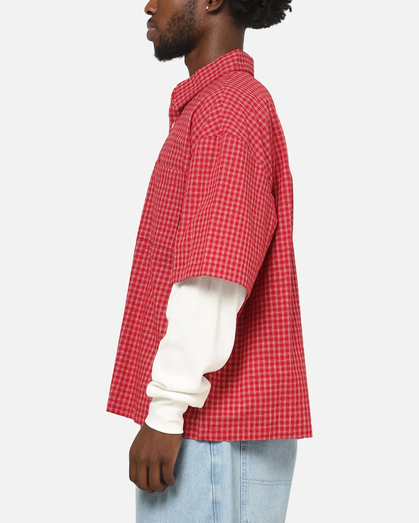 Carre Archive Layered Shirt Red Plaid sold by Culture Kings product image thumbnail 5