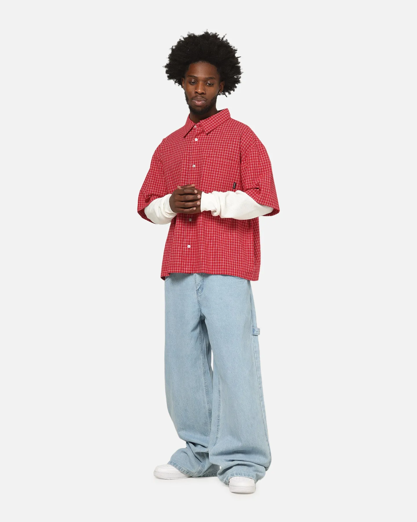 Carre Archive Layered Shirt Red Plaid sold by Culture Kings product image thumbnail 2
