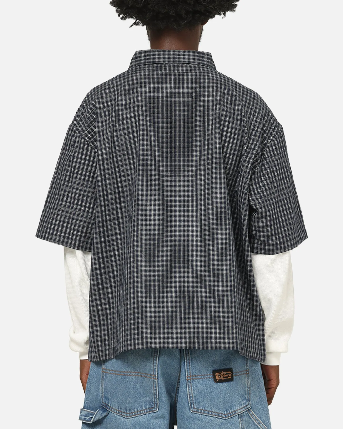 Carre Archive Layered Shirt Navy Plaid sold by Culture Kings product image thumbnail 3