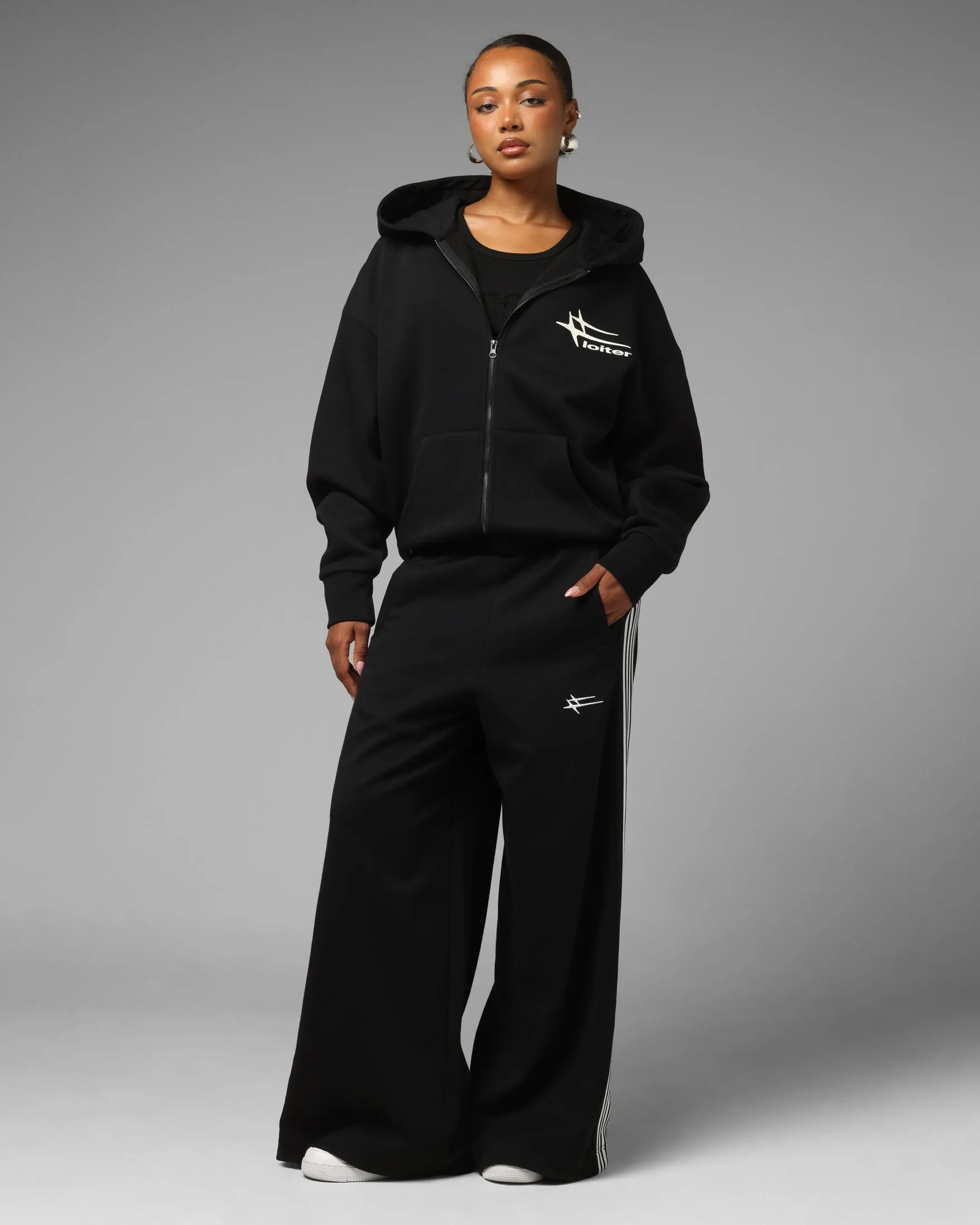 Loiter Hybrid Premium Zip Hoodie Black/Camo sold by Culture Kings product image thumbnail 3