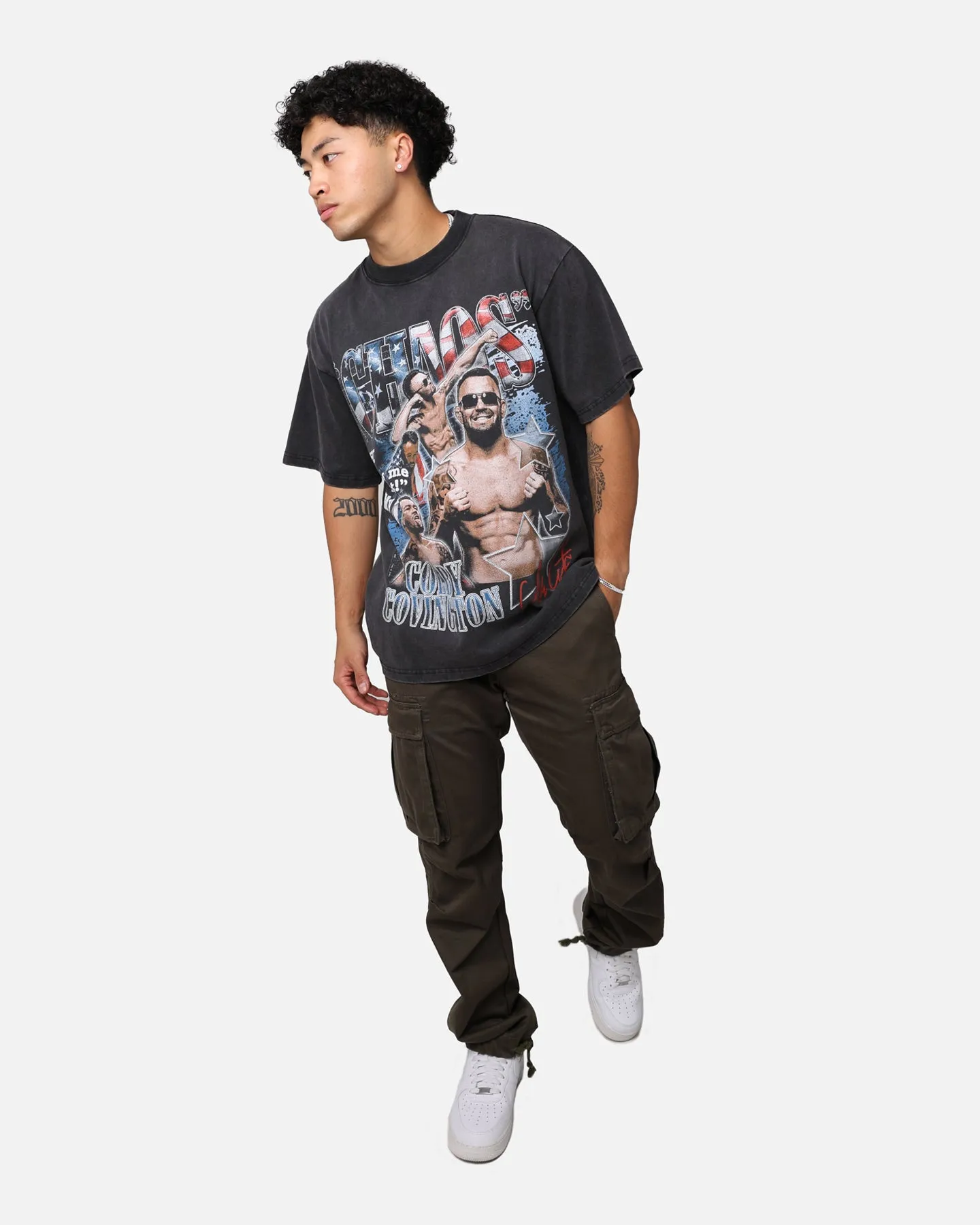 UFC By 73Studio Colby Covington Belt Vintage T-Shirt Washed Black sold by Culture Kings product image thumbnail 2