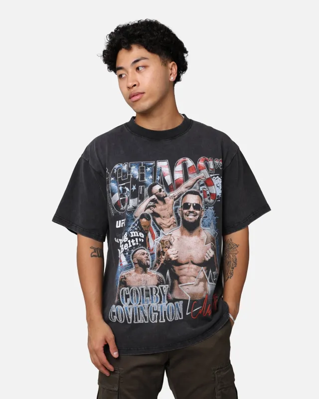 UFC By 73Studio Colby Covington Belt Vintage T-Shirt Washed Black made by Culture Kings
