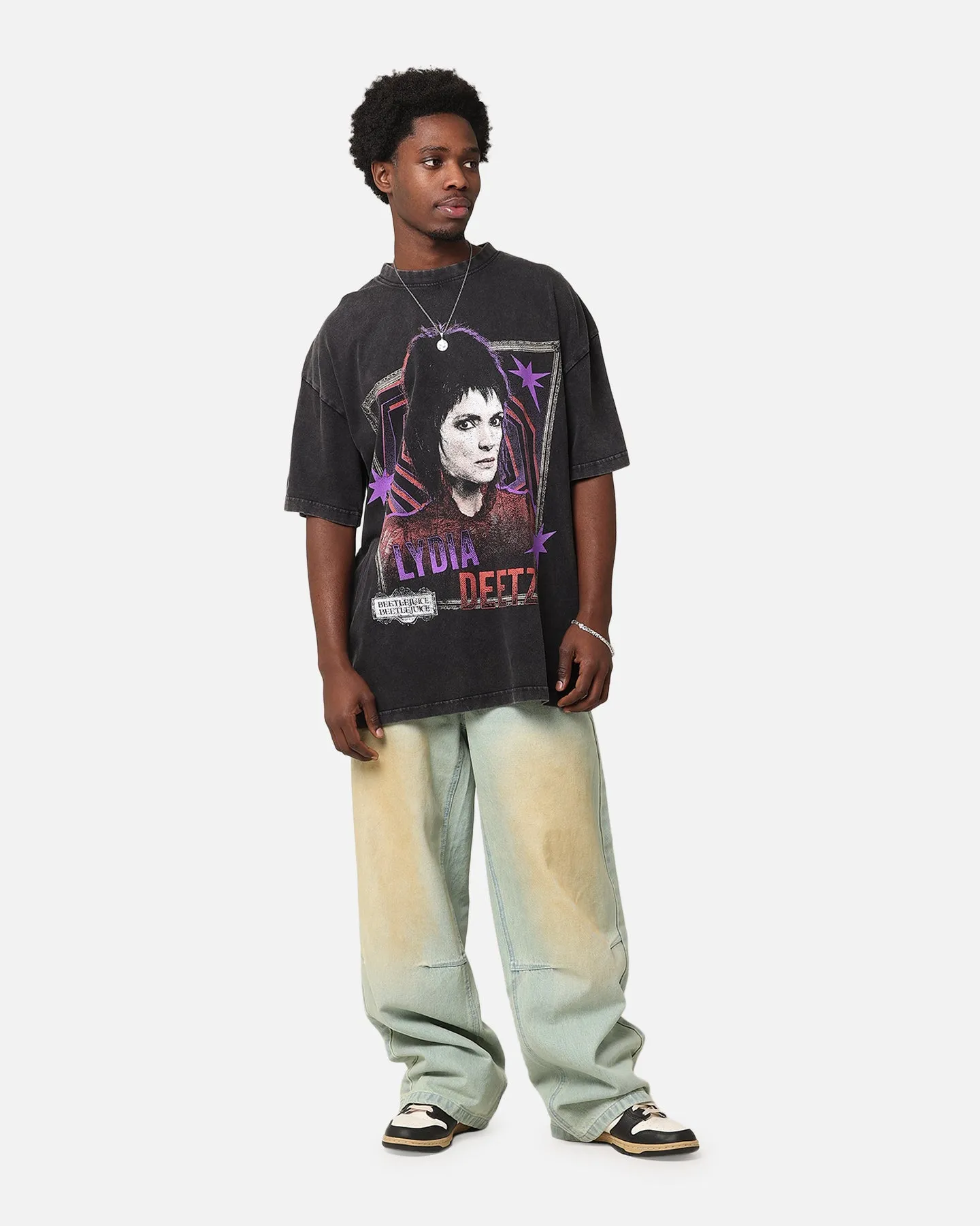 73Studio X Beetlejuice Lydia Vintage T-Shirt Black Acidwash sold by Culture Kings product image thumbnail 2