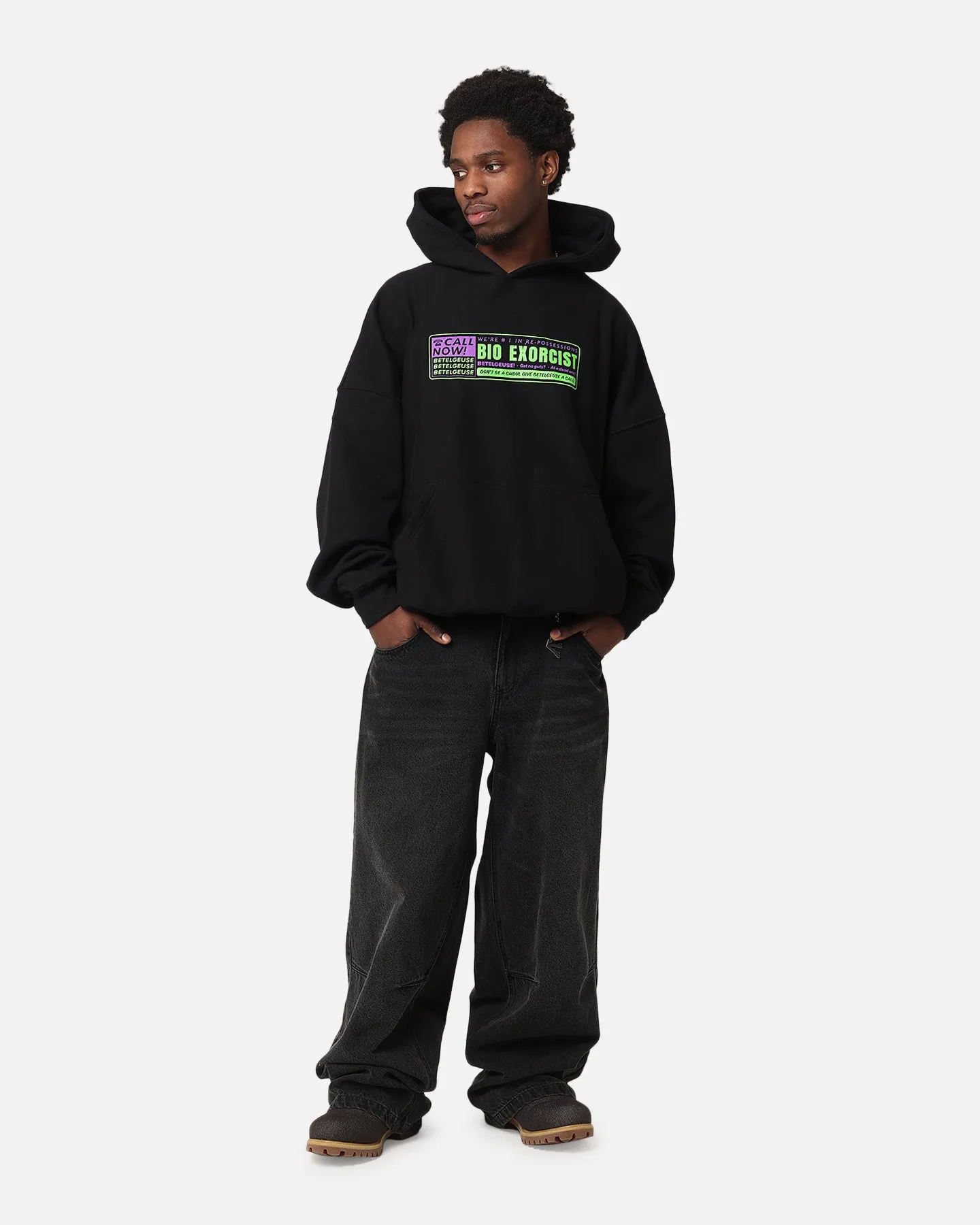 73Studio X Beetlejuice Beetlejuice 2 Premium Vintage Hoodie Black sold by Culture Kings product image thumbnail 4