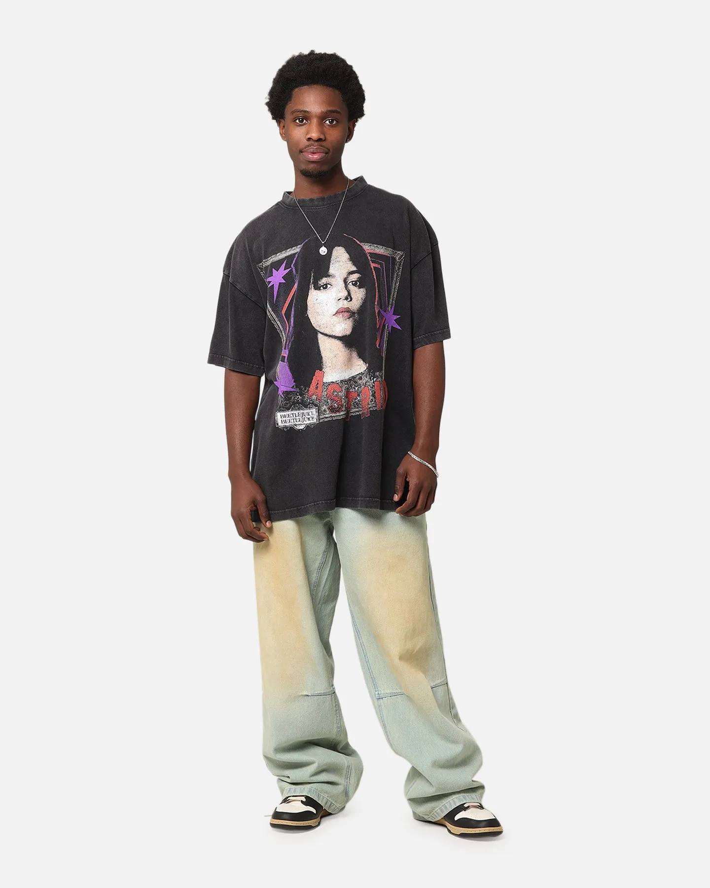 73Studio X Beetlejuice Astrid Vintage T-Shirt Black Acidwash sold by Culture Kings product image thumbnail 3