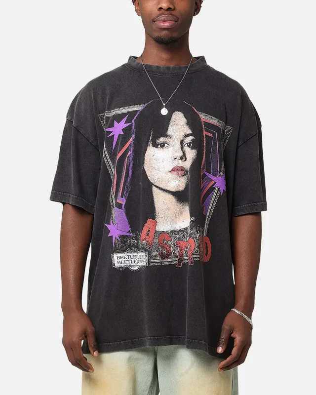 73Studio X Beetlejuice Astrid Vintage T-Shirt Black Acidwash sold by Culture Kings