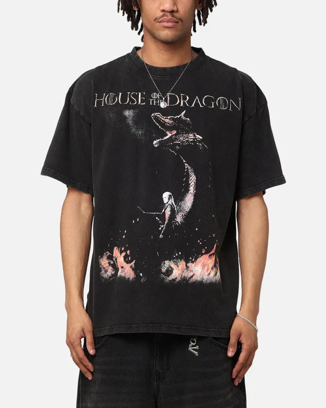 73Studio X House Of The Dragons Blood Vintage T-Shirt Black Acidwash sold by Culture Kings