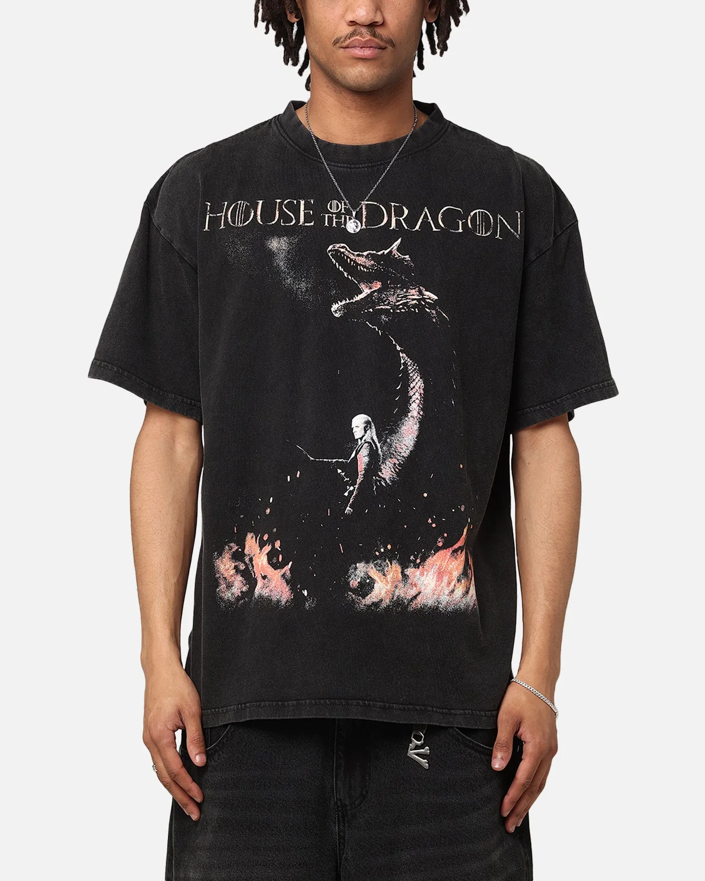 73Studio X House Of The Dragons Blood Vintage T-Shirt Black Acidwash sold by Culture Kings