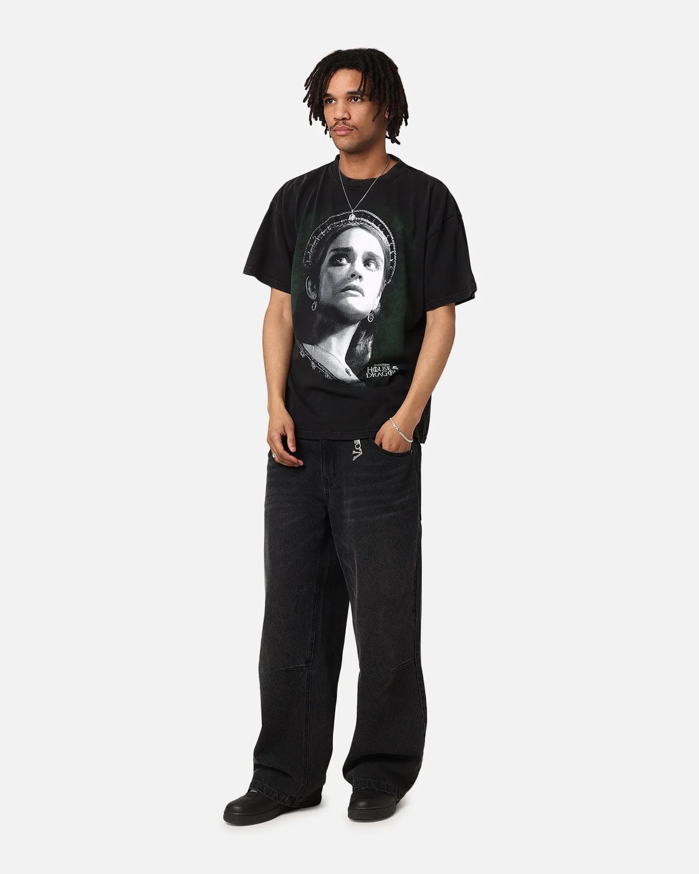 73Studio X House Of The Dragon Alicent Vintage T-Shirt Black Acidwash sold by Culture Kings product image thumbnail 2