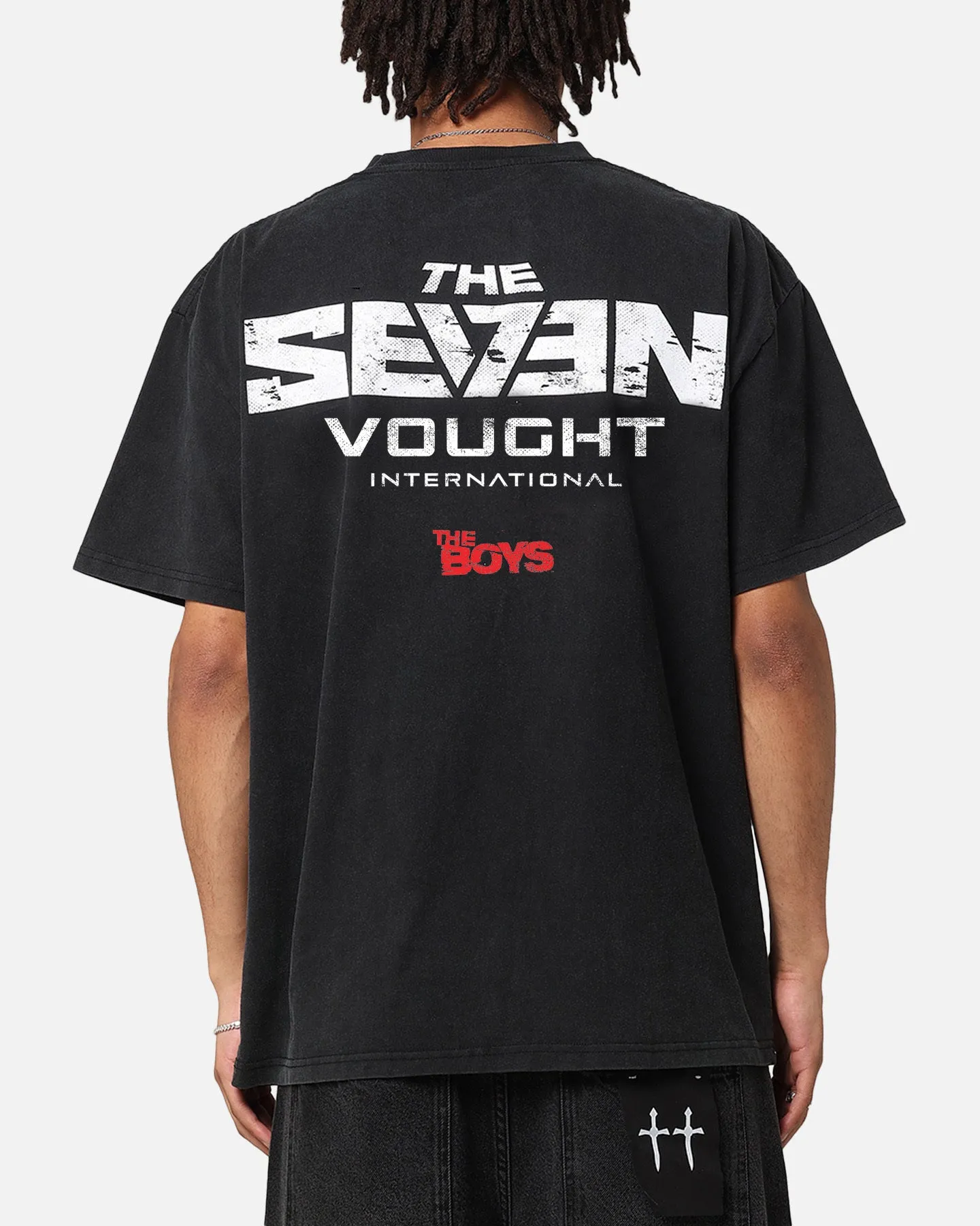 73Studio X The Boys The Seven Vought Vintage T-Shirt Black Acidwash sold by Culture Kings product image thumbnail 2