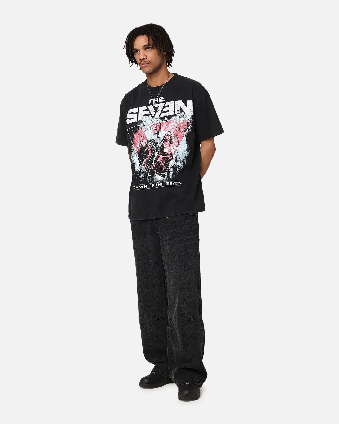 73Studio X The Boys The Seven Vought Vintage T-Shirt Black Acidwash sold by Culture Kings product image thumbnail 3