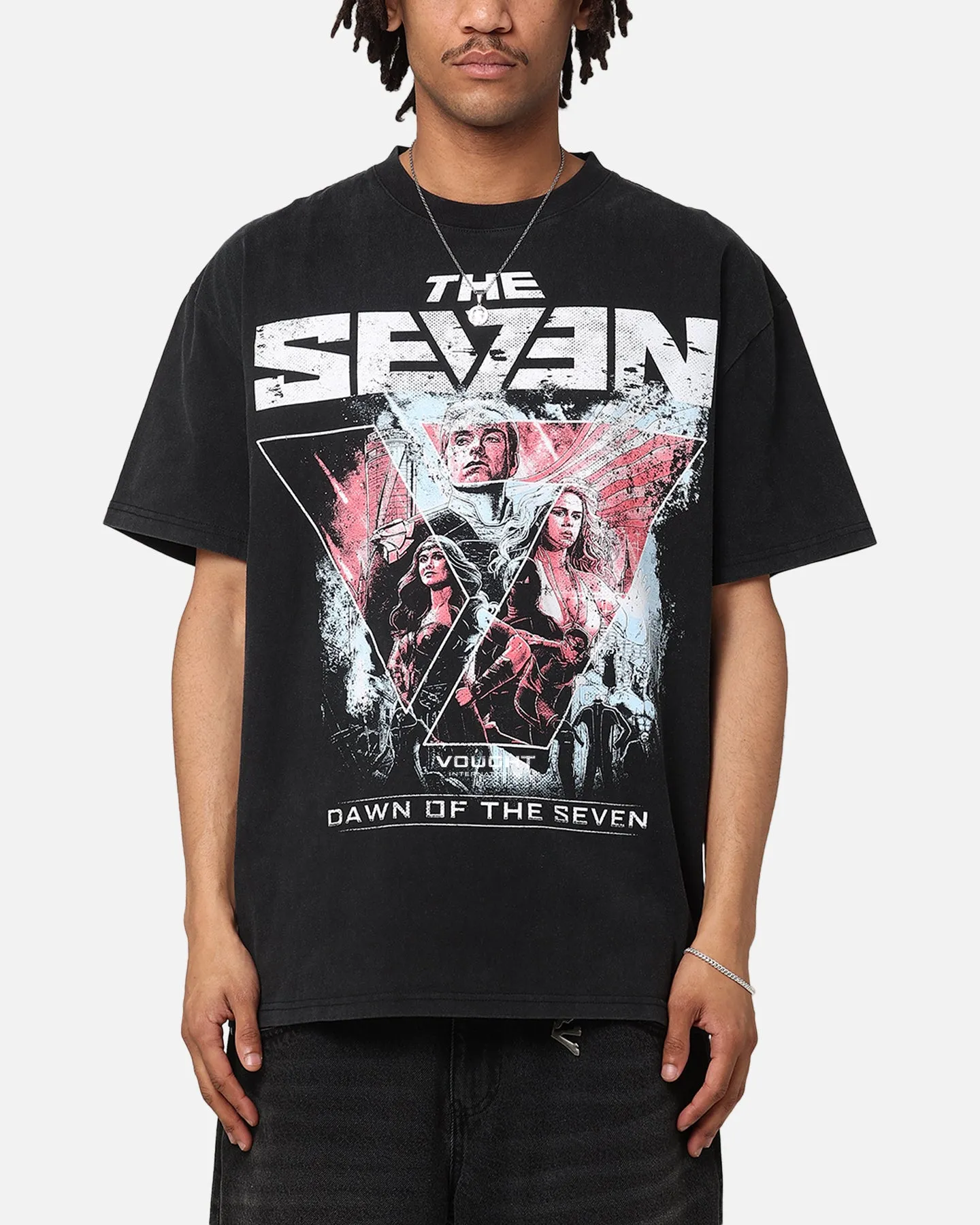 73Studio X The Boys The Seven Vought Vintage T-Shirt Black Acidwash sold by Culture Kings