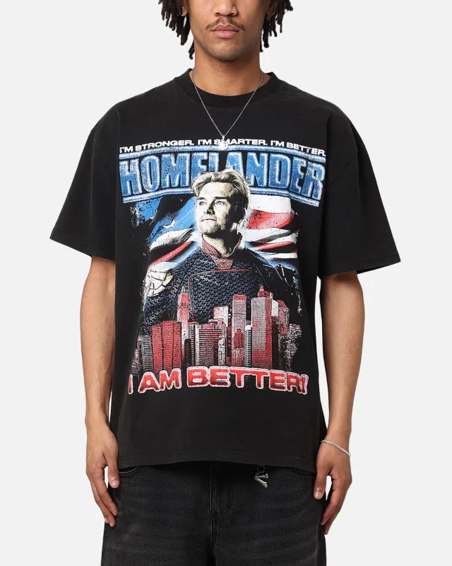 73Studio X The Boys Homelander Vintage T-Shirt Black Acidwash sold by Culture Kings