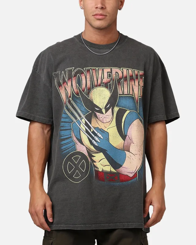 73Studio Marvel X-Men Wolverine Heavyweight T-Shirt Black Wash sold by Culture Kings