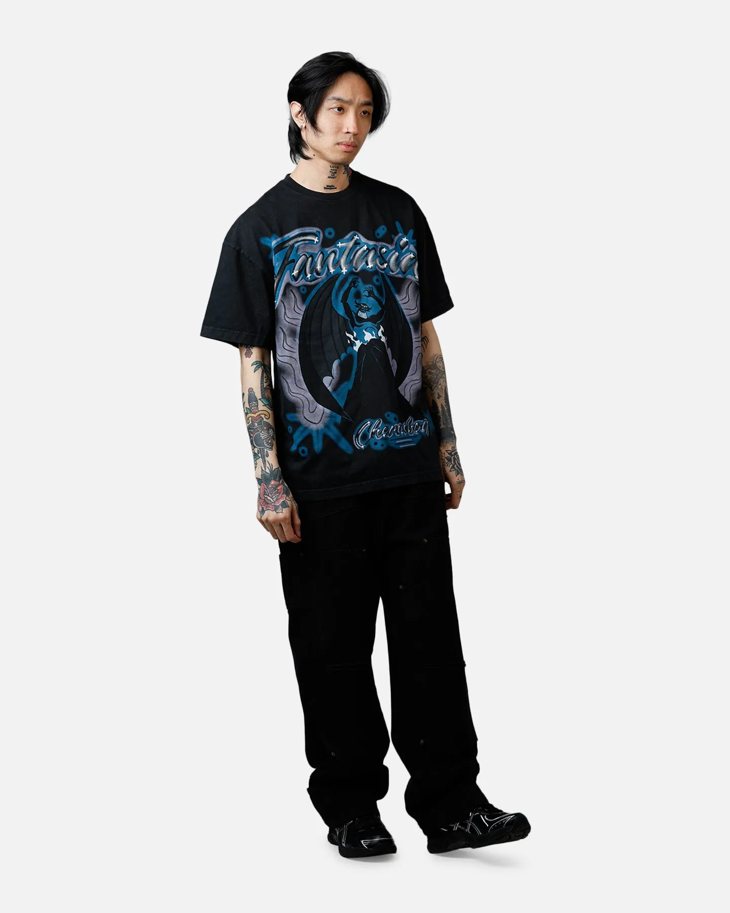 73Studio Disney Fantasia Chernabog Airbrush T-Shirt Black Acidwash sold by Culture Kings product image thumbnail 3