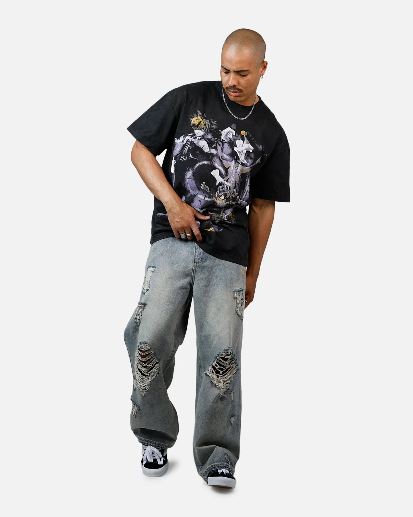 73Studio Disney Kingdom Hearts Halloween Town Heavyweight T-Shirt Black Acidwash sold by Culture Kings product image thumbnail 3