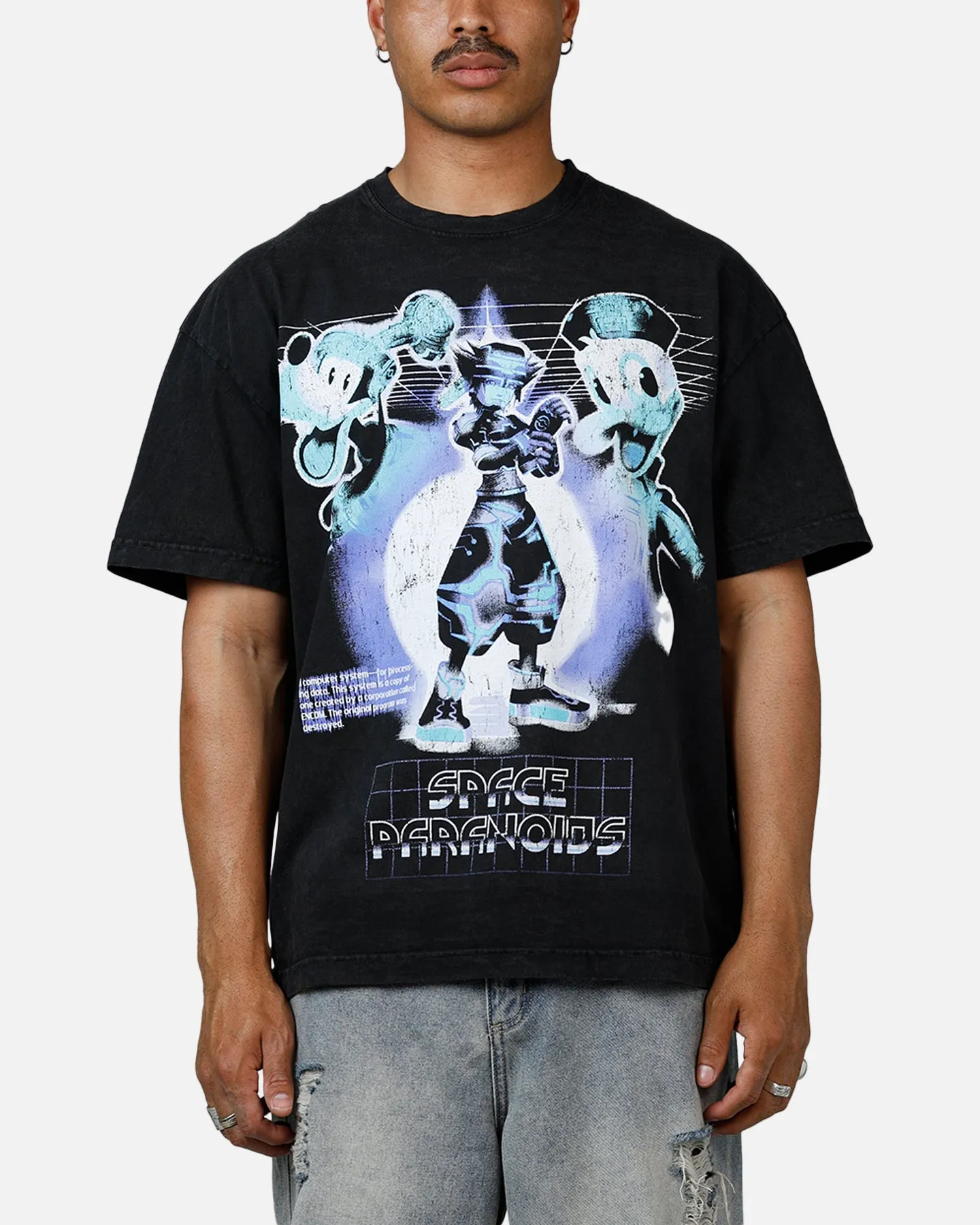 73Studio Disney Kingdom Hearts Space Paranoids Heavyweight T-Shirt Black Acidwash sold by Culture Kings