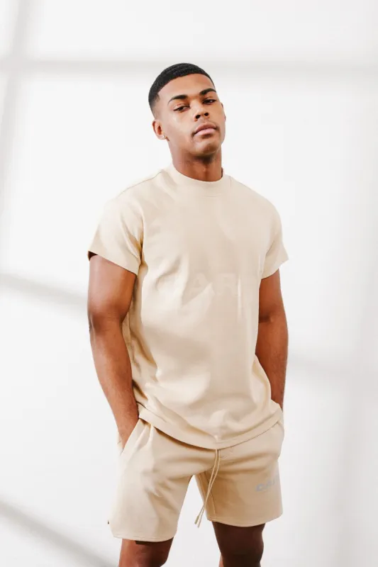 Carre Premium Motion Mockneck T-shirt Cappuccino/Grey made by Culture Kings