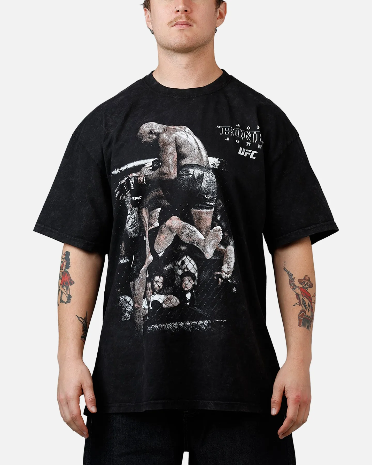 UFC By Culture Kings Jon Jones Action T-Shirt Black Acidwash sold by Culture Kings