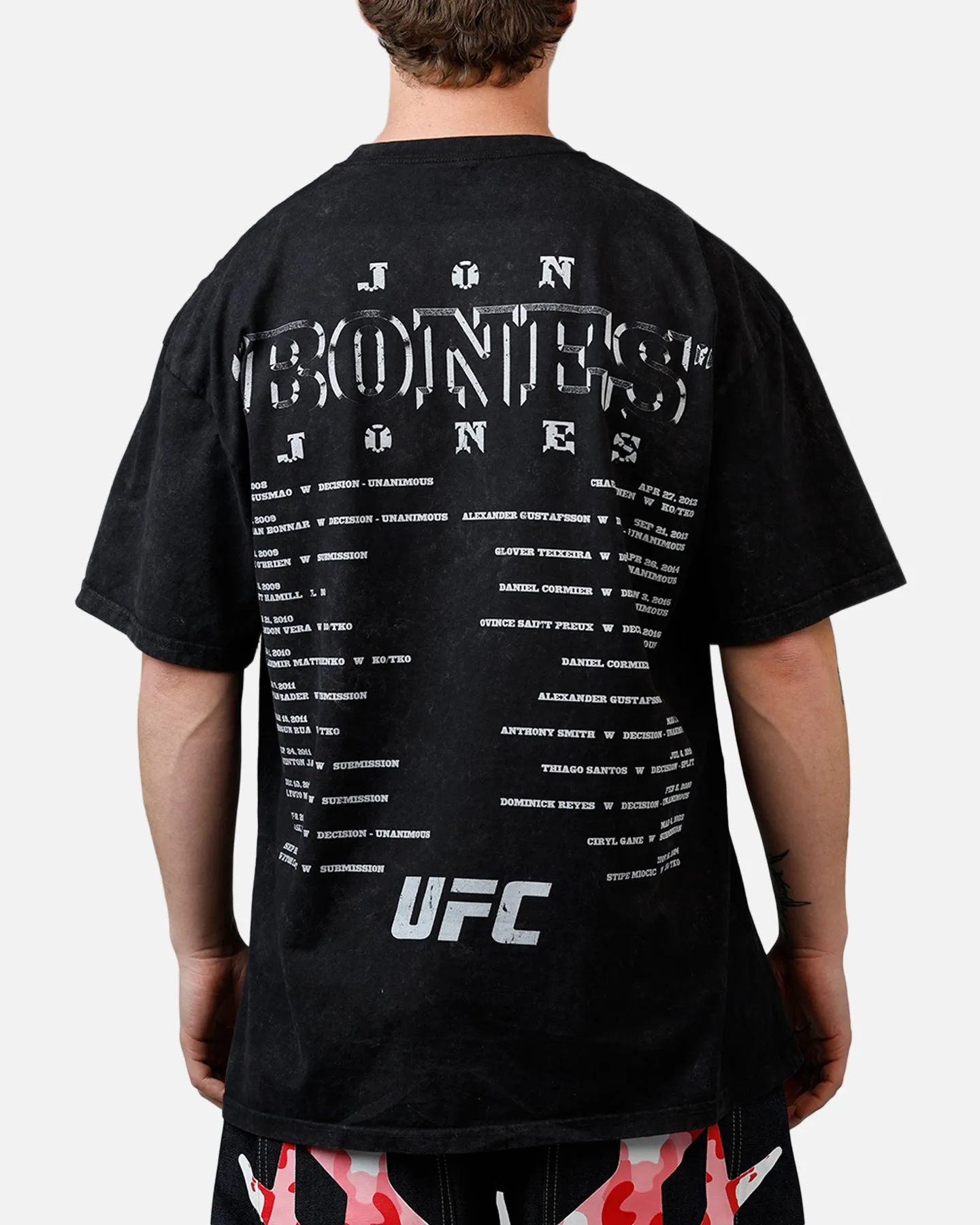 UFC By Culture Kings Jon Jones Action T-Shirt Black Acidwash sold by Culture Kings product image thumbnail 2