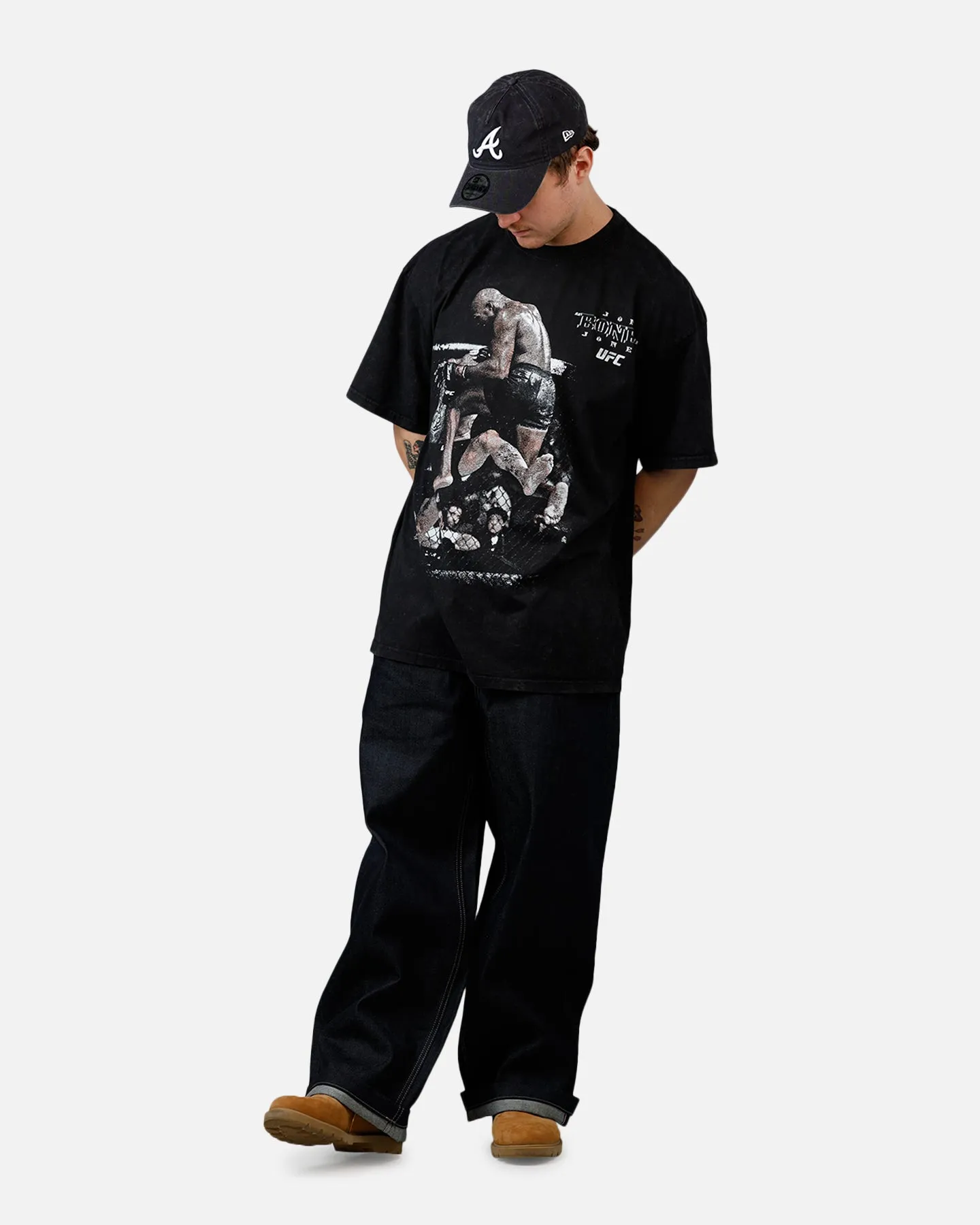 UFC By Culture Kings Jon Jones Action T-Shirt Black Acidwash sold by Culture Kings product image thumbnail 3