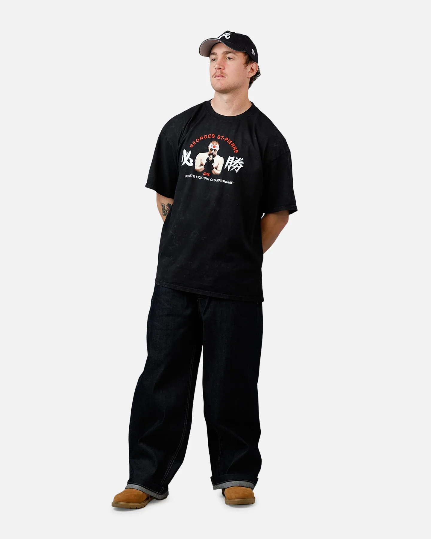 UFC By Culture Kings Georges St-Pierre Legends T-Shirt Black Acidwash sold by Culture Kings product image thumbnail 3