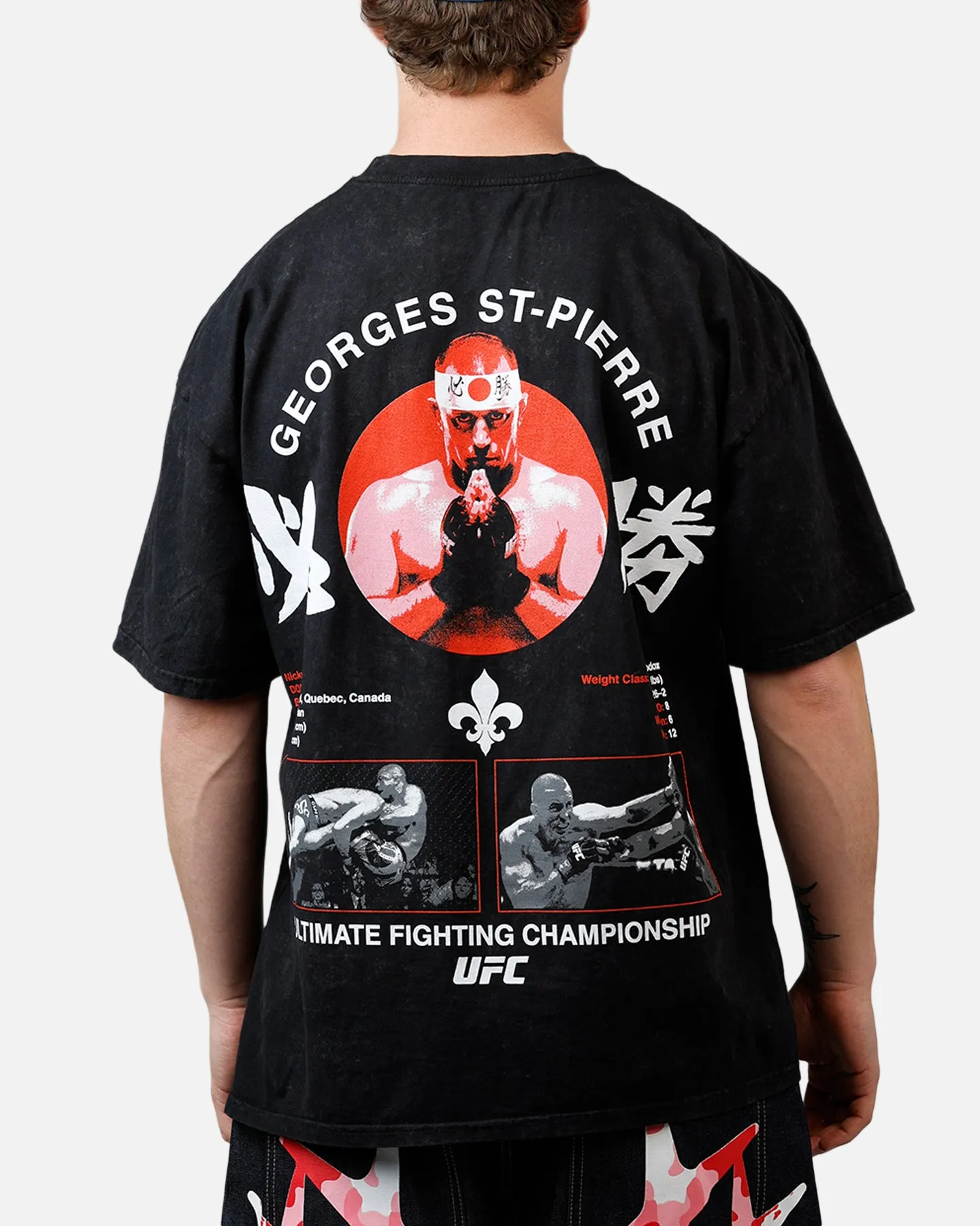 UFC By Culture Kings Georges St-Pierre Legends T-Shirt Black Acidwash sold by Culture Kings