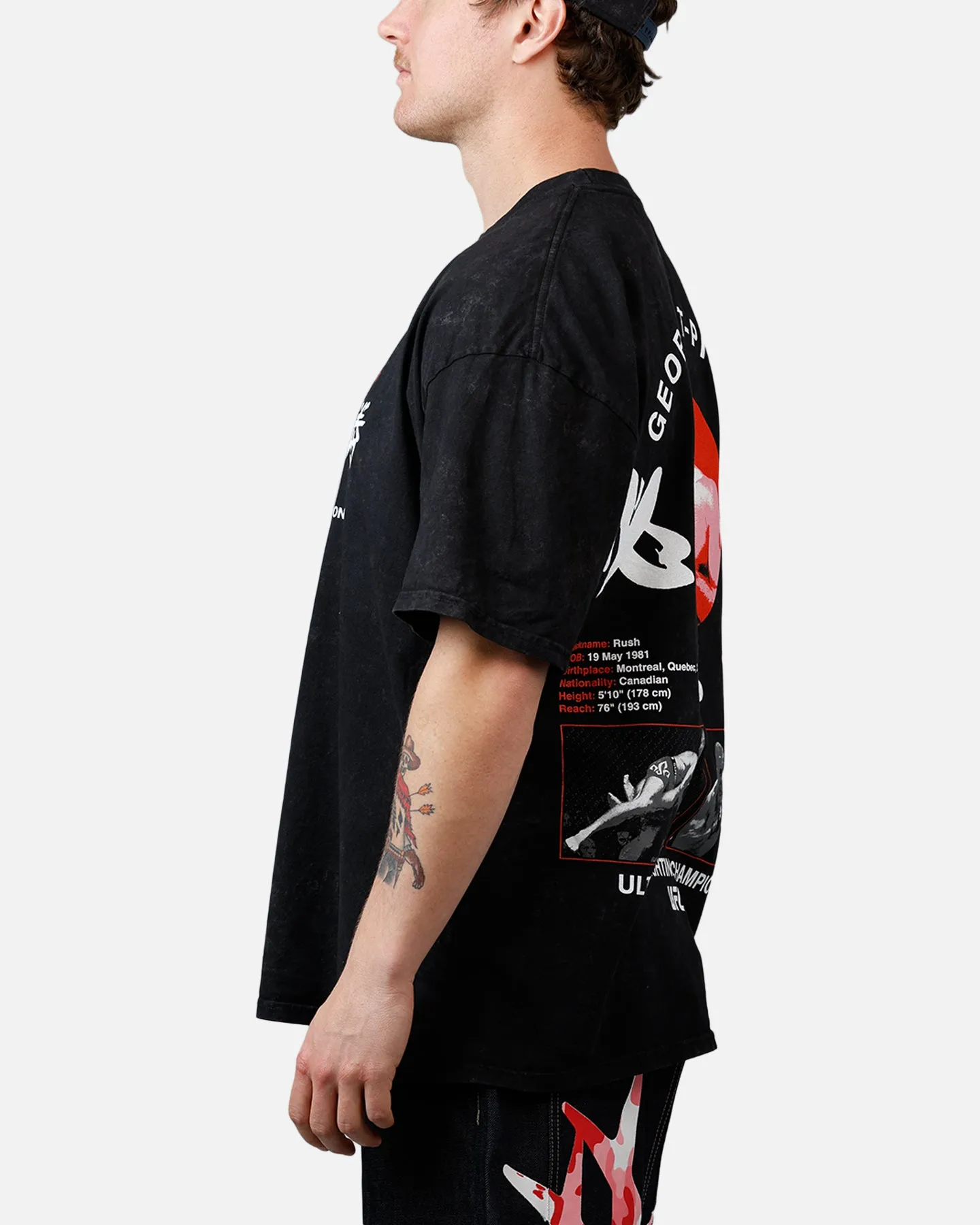 UFC By Culture Kings Georges St-Pierre Legends T-Shirt Black Acidwash sold by Culture Kings product image thumbnail 5